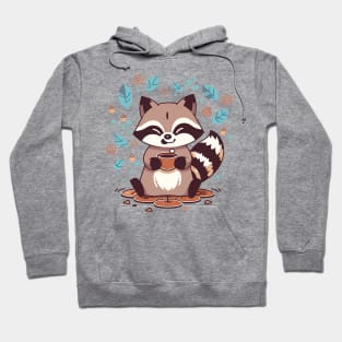 raccoon love coffe Hoodie